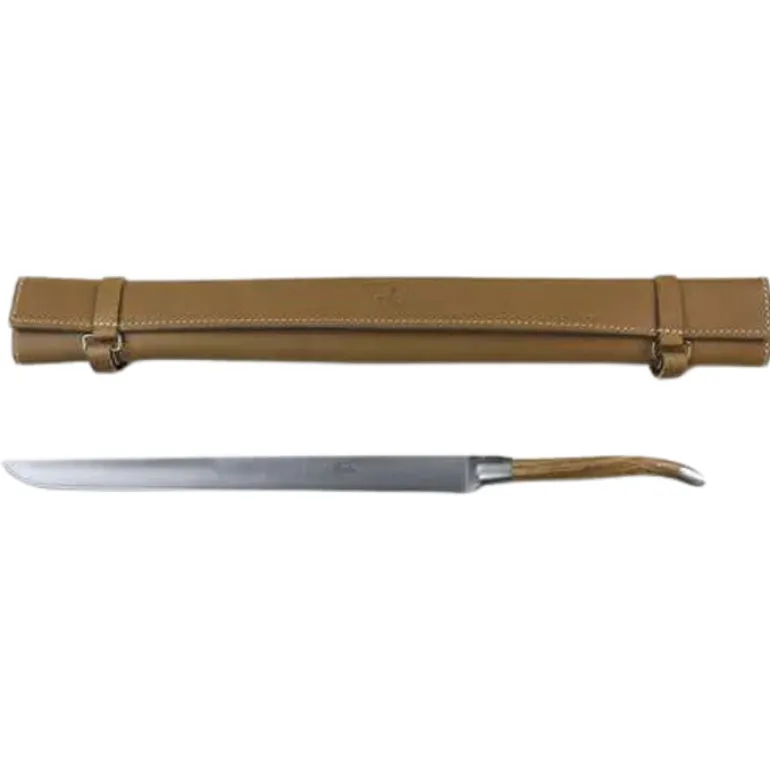 Coltello per Prosciutto con Custodia in Cuoio
