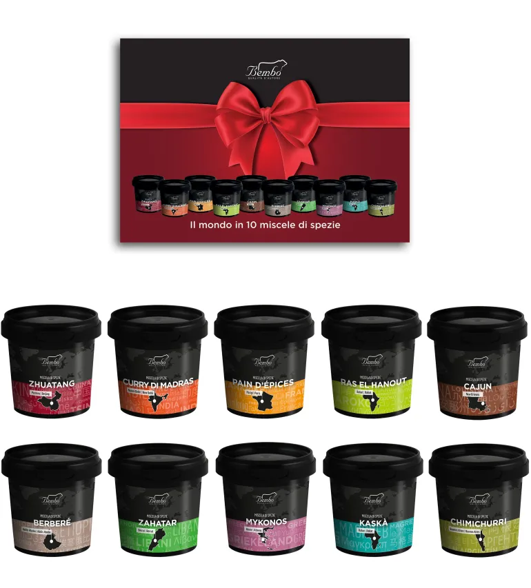 Miscele di Spezie - Confezione Regalo Il Mondo in 10 Miscele di Spezie