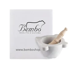 Mortaio in Marmo Bianco di Carrara - Modello Genovese - 16 cm