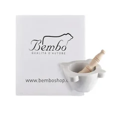 Mortaio in Marmo Bianco di Carrara - Modello Genovese - 14 cm