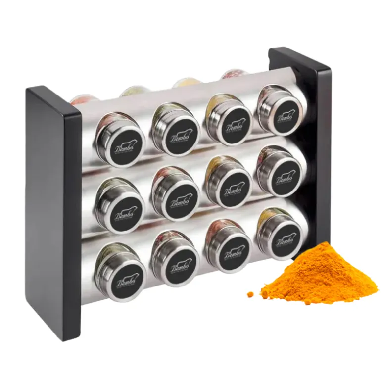 Portaspezie "International" con 12 Contenitori di Miscele di Spezie